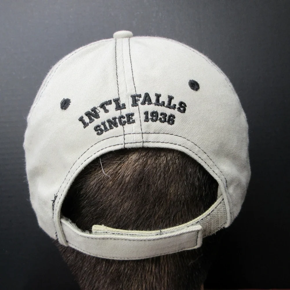 Port Authority Sportsmen's Fishing Dept Service Hat Int'l Falls Beige Black Cap